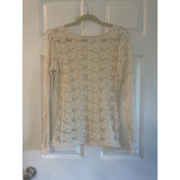 Free People size medium textured burnout pullover - Picture 1 of 9